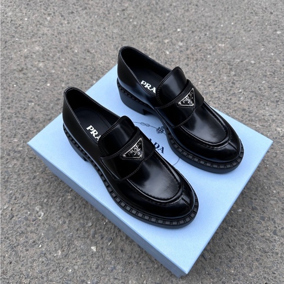 Prada Glossy Black Women's Loafers - Picture 3 of 5
